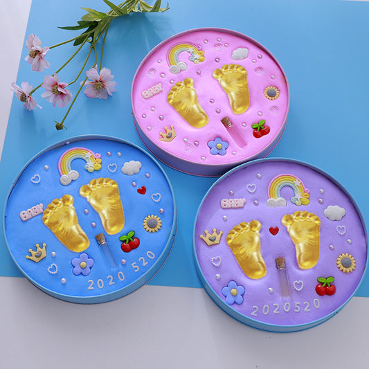 Baby Footprint Handprint Ink Pad Kit for Baby Shower